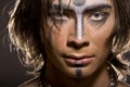 A war paint warrior is American Indian Royalty Free Stock Photo