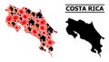 War Pattern Map of Costa Rica