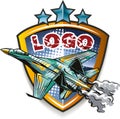 War plane logo template