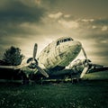 War plane wreck