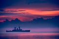 War ship sunset, Beautiful sunset on the beach, Sunset lake land