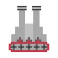 War tank vehicle 8 bits pixelated icon