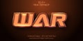 War text, brown color style editable text effect