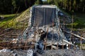 War in Ukraine, Destroyed bridge near Lyman, Donetsk Oblast in Ukraine - 05 May 2023