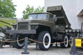 War vehicules of Soviet era WW2 memorial Royalty Free Stock Photo