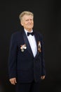 War veteran man portrait. Royalty Free Stock Photo