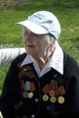 War veteran woman portrait.