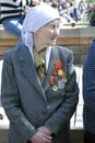 War veteran woman portrait.