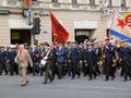 War veterans at a military parade Royalty Free Stock Photo