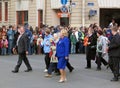 War veterans at a military parade Royalty Free Stock Photo