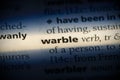 Warble Royalty Free Stock Photo