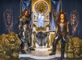 Warcraft movie personages wax figures Royalty Free Stock Photo