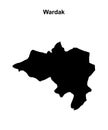 Wardak outline map Royalty Free Stock Photo