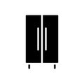 Wardrobe closet black glyph icon
