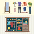 Wardrobe for clothes.