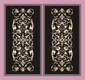 Wardrobe Glass Design Cdr Vector