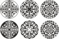 Round Pattern Crystal Acid Textures Glass CDR Vector