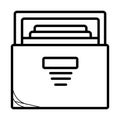 Wardrobe files icon vector