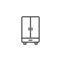 Wardrobe furniture outline icon