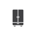 Wardrobe furniture vector icon