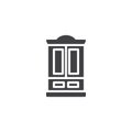 Wardrobe furniture vector icon