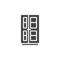 Wardrobe furniture vector icon