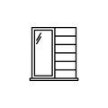 wardrobe icon. Element of simple web icon with name for mobile concept and web apps. Thin line wardrobe icon can be used for web Royalty Free Stock Photo