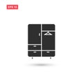 Wardrobe icon vector isolated 6