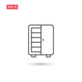 Wardrobe icon vector isolated 9