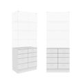 Wardrobe Isolated on White Background, 3D rendering