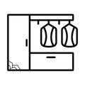 Wardrobe line icon