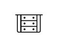 Wardrobe line icon