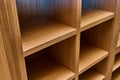 Wardrobe made of MDF and oak veneer. Details wood production Royalty Free Stock Photo