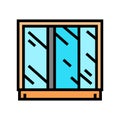 wardrobe mirror color icon vector illustration