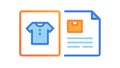 Wardrobe Plan Document Icon: Clothing Catalog & Personal Styling Guides, vector design Generative AI Royalty Free Stock Photo
