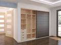 Wardrobe - Sliding doors, 3D illustration