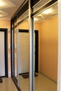 Wardrobe with sliding doors. Furniture. Royalty Free Stock Photo