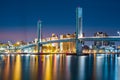 Wards Island pedestrian bridge Royalty Free Stock Photo