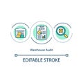 Warehouse audit concept icon