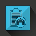 Warehouse building check list report icon