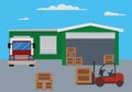 Warehouse building and shipping process