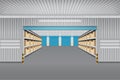 Warehouse building vector