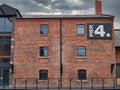 Warehouse buildings at Wigan Pier on the Leeds - Liverpool Canal.