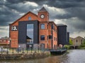 Warehouse buildings at Wigan Pier on the Leeds - Liverpool Canal.