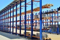 Warehouse Cantilever Racking Systems for storage Aluminum Pipe or profiles. Pallet Rack and Industrial Warehouse Racking. Steel