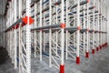 Warehouse Cantilever Racking Systems for storage Aluminum Pipe or profiles. Pallet Rack and Industrial Warehouse Racking. Steel