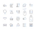 Warehouse and client line icons collection. Inventory, Supply, Logistics, Storage, Shipping, Receiving, Distribution