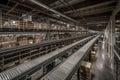 warehouse with conveyor belts and automated systems for shipping and receiving