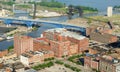 Warehouse District aerial Royalty Free Stock Photo