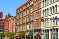 Warehouse District exteriors Royalty Free Stock Photo